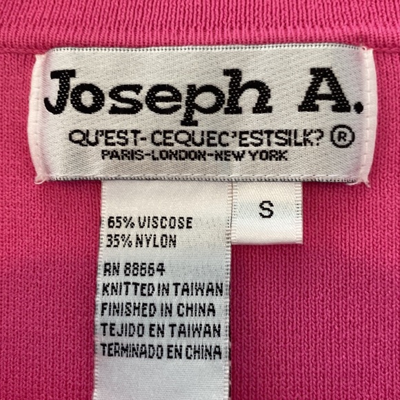 Joseph A. Women's Bright Pink Knit pullover top, Small - Picture 6 of 11